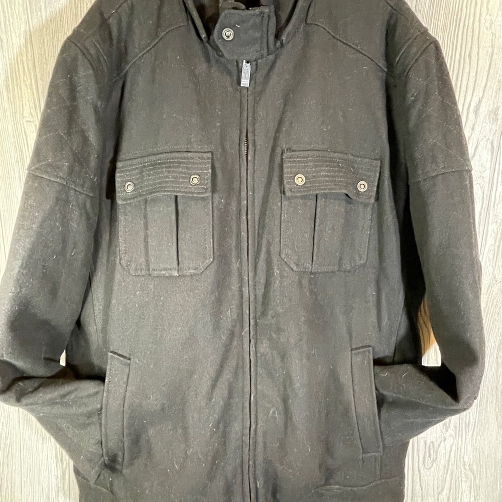 Sean John Wool Blend Bomber Moto Jackets Black Size 3X